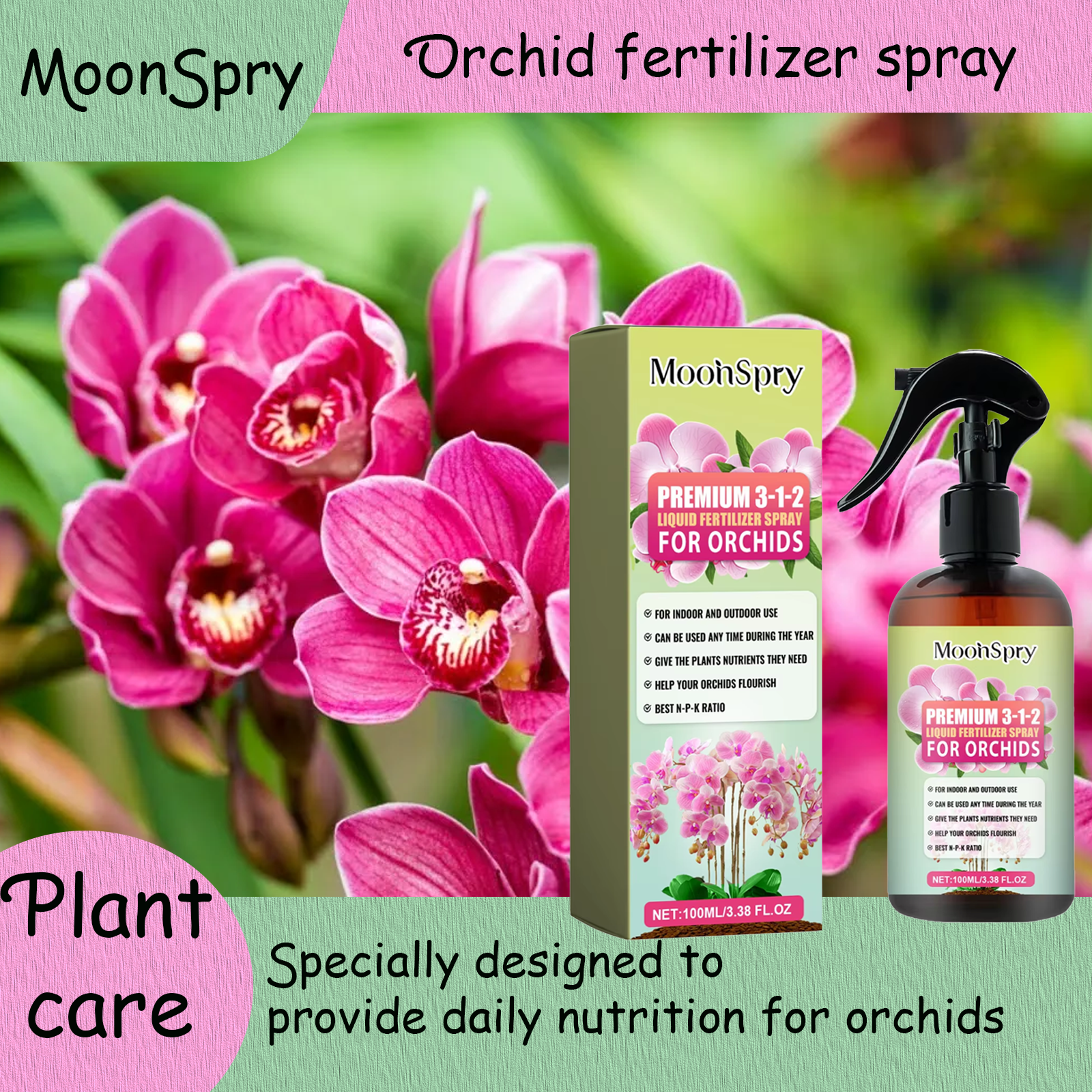Bonsai Soil Akadama - 100ml Orchid Bloom Booster Spray -