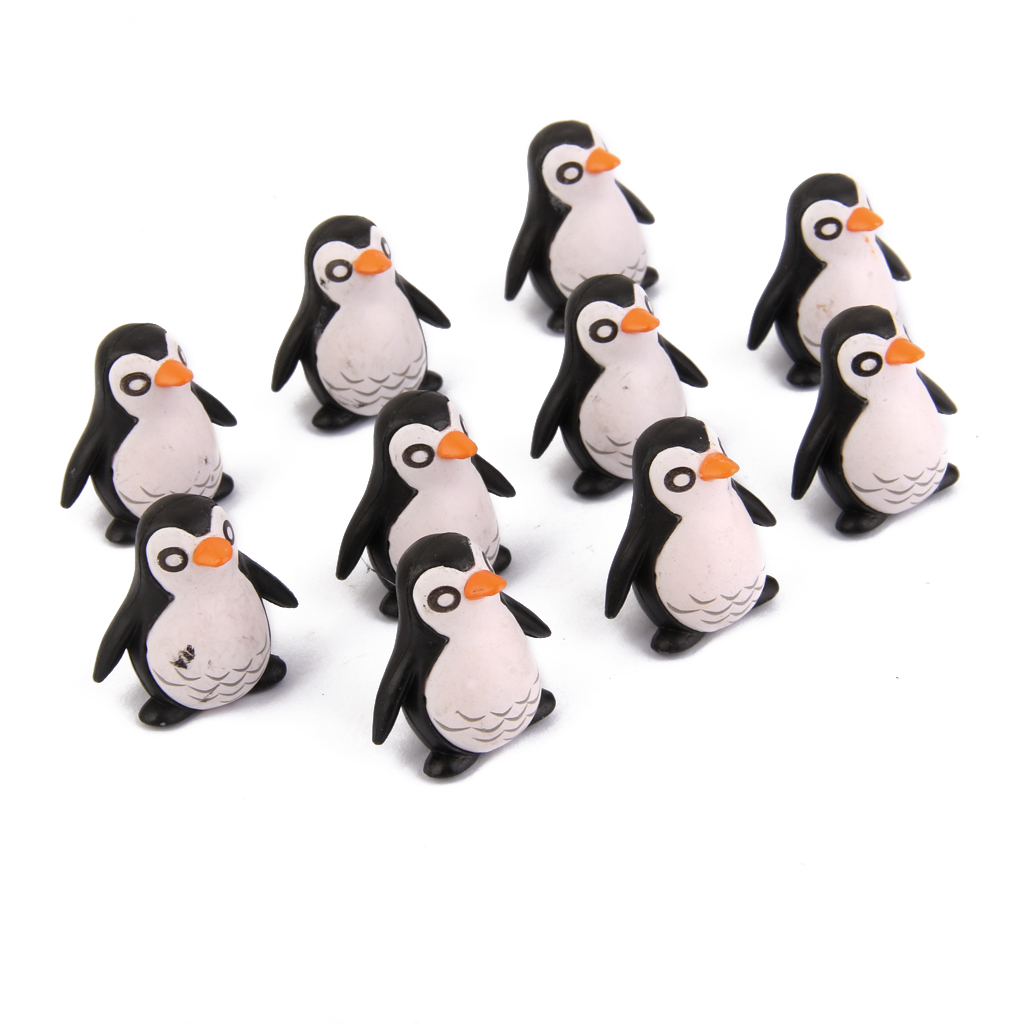 Bonsai Garden Accessories - 10pcs Cute Miniature Small Penguin Dollhouse