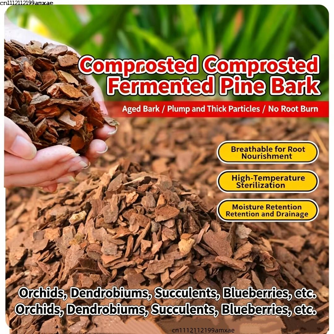 Bonsai Soil Akadama - Fermented Pine Bark Mulch, Organic Pine