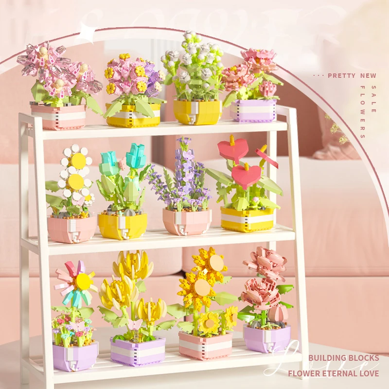 Flower Succulents Building Blo - Bonsai Garden Accessories บทวิจารณ์และราคา