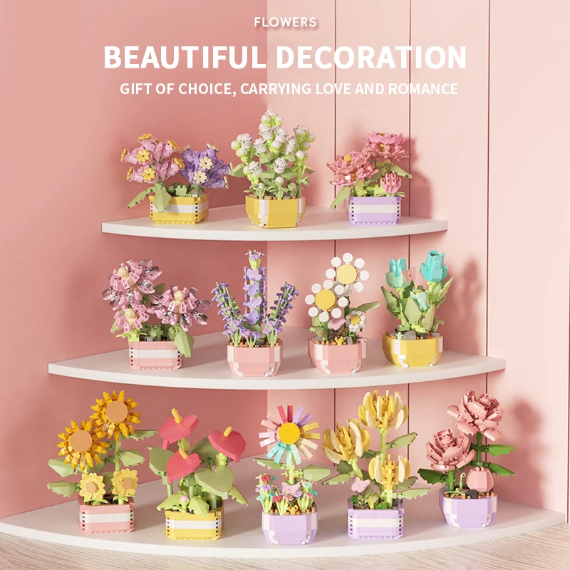 Flower Succulents Building Blo - Bonsai Garden Accessories บทวิจารณ์และราคา