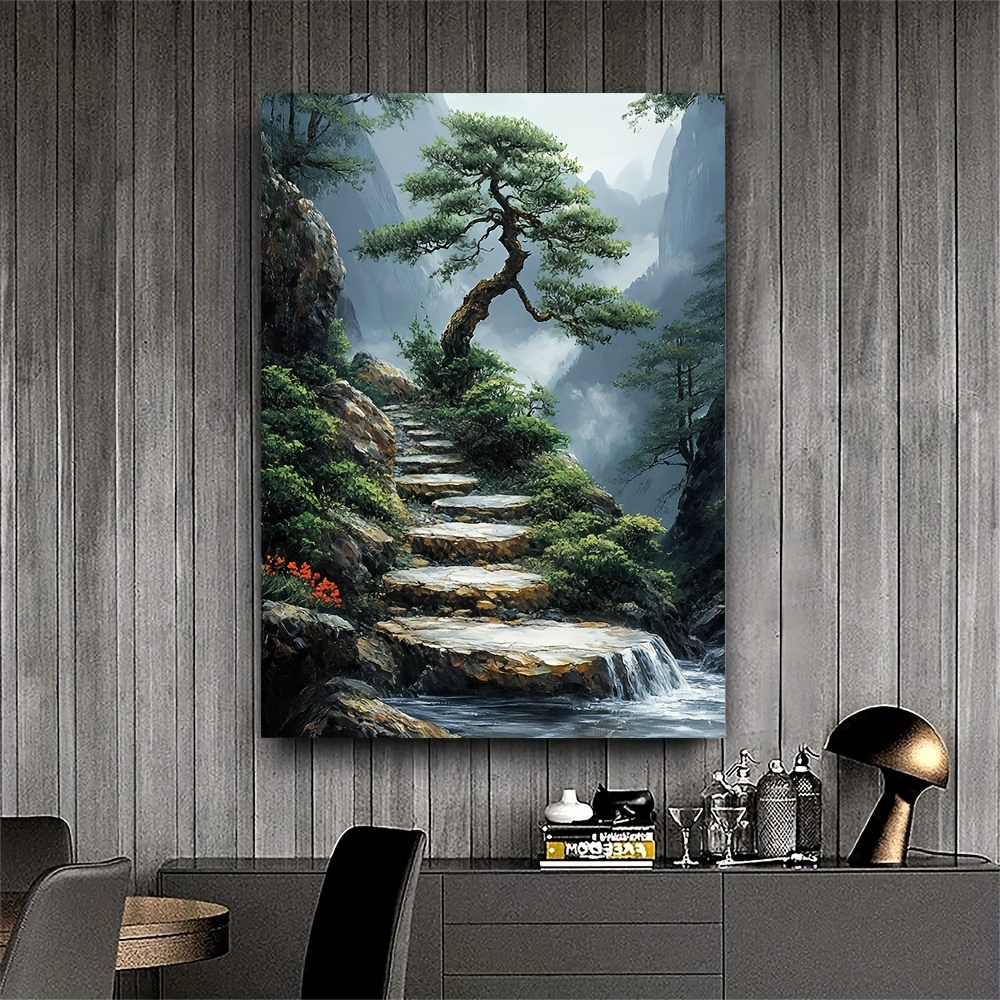 Zen Garden Canvas Artwork Feat - Bonsai Vertical Garden บทวิจารณ์และราคา