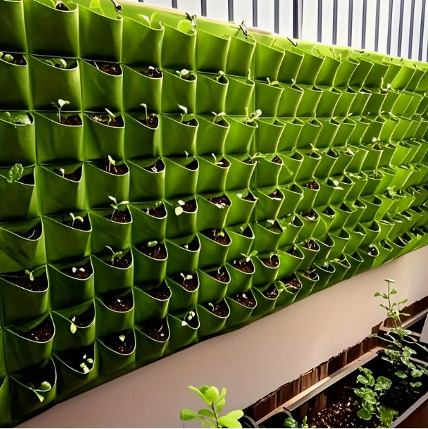 Wall Hanging Planting Bag Mult - Bonsai Vertical Garden บทวิจารณ์และราคา
