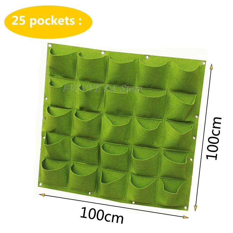 25 Pockets Wall Hanging Planti - Bonsai Vertical Garden บทวิจารณ์และราคา